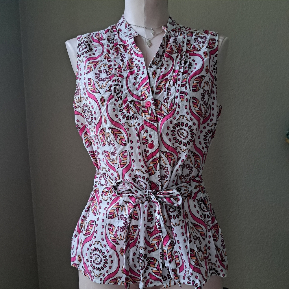 Peck & Peck Vintage Y2K Button Down Blouse Size Medium
